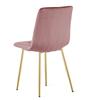 Libra Chair - Pink Velvet / Gold Legs X 2