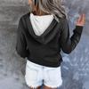 Women's Casual Fashion Solid Color Long Sleeve Pullover Hoodies Sweatshirts