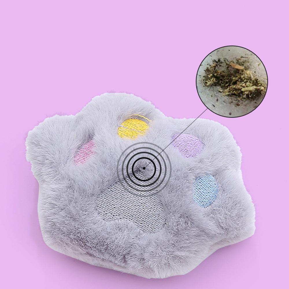 Милая плюшевая игрушка для кошек в виде кошачьей лапки - Наполнена кошачьей мятой премиум-качества, мягкая интерактивная игрушка для котят для жевания и игры,