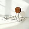 Stainless Steel Soap Holder Dish, No-Drill Suction Cup Holder, with No Drill Double Slot Design, Drainage Tray for Bathroom And Kitchen Sponge