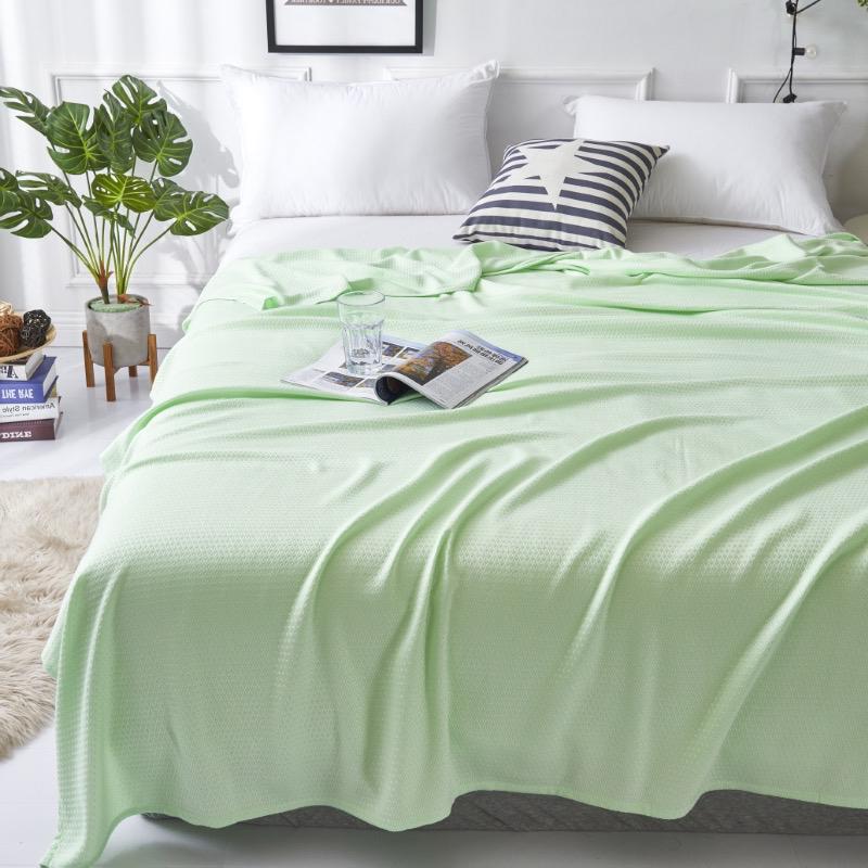 100% Bamboo Fiber Summer Blanket Pure Natural Plant Cooling Quilt Air Condition Comforter Thin Diamond Grid Lightweight Duvet