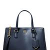 Michael Kors Mk Chantal Логотип Однотонный Зернистая Кожа Магнитная Застежка Молния Кожаная Сумка-Тоут Женская Тоут Темно-Синий 30F2G7CS2T-406