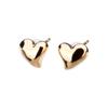 LOKUMI Made In 18K K18 Petite Craft Heart Nickel Earrings, Japan, Gold, Post, K18, Hypoallergenic, Heart, Series, Women's, Simple, Small, 18K, Flower,