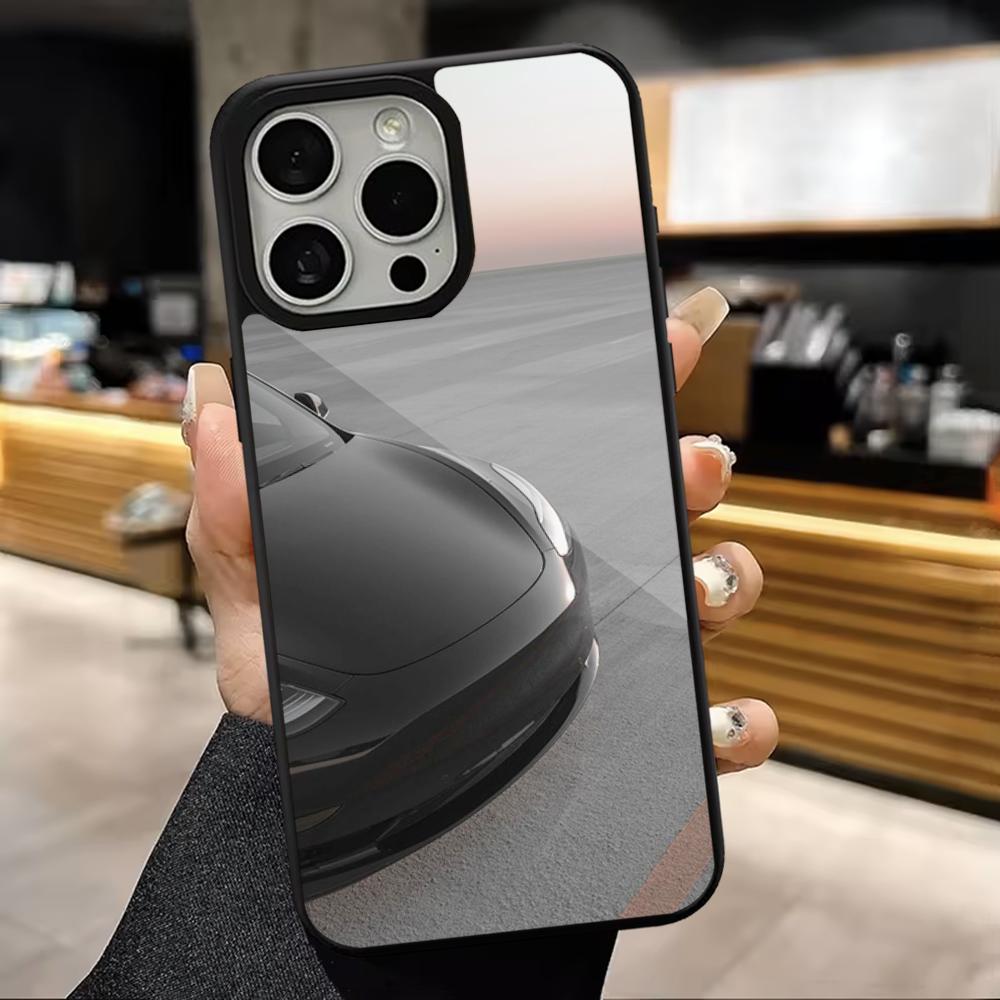 Спортивный чехол для телефона с изображением автомобиля T-Tesla Для iPhone 16,15,14,13,12,11,Pro,Max,Plus,Mini,Magsafe, Магнитный чехол для беспроводной зарядки