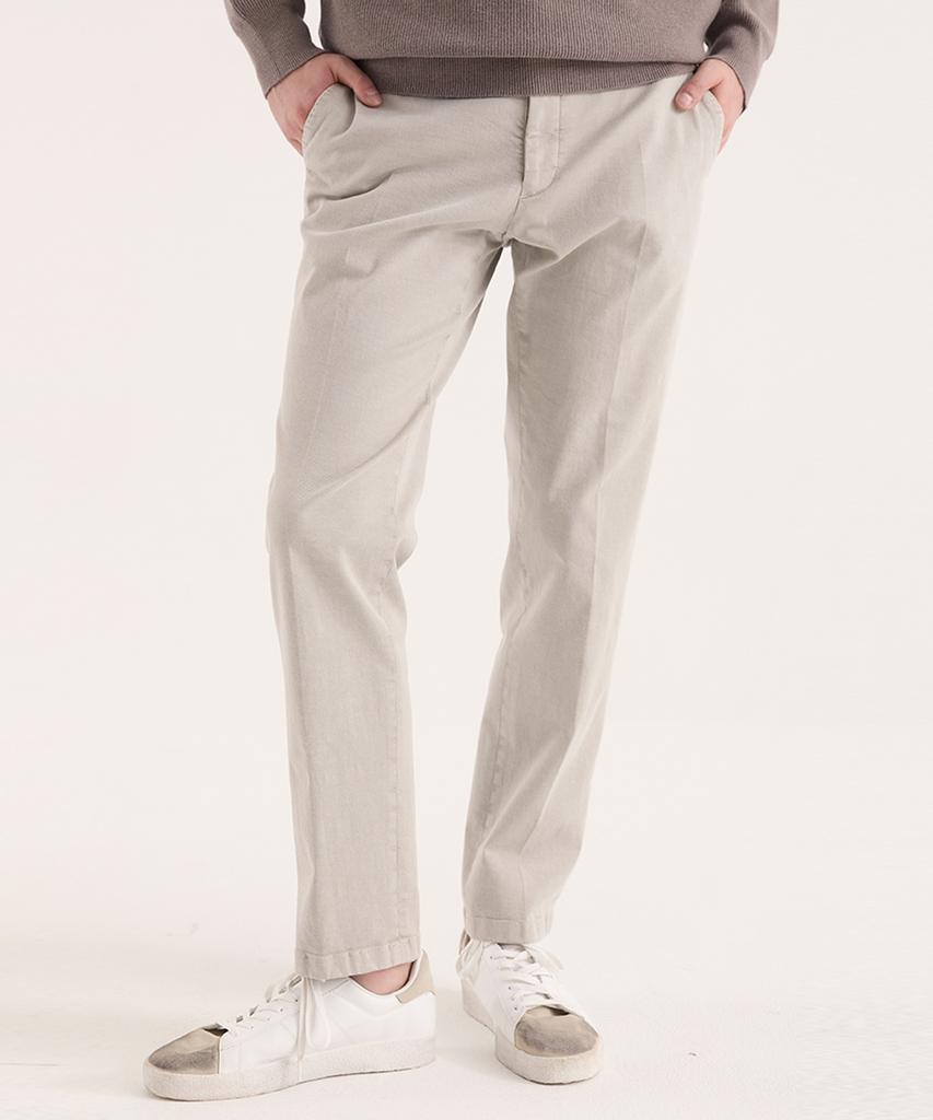 BIRBANTE Natural Garment-Dyed Stretch Pants - Sand