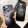 Чехол для телефона с изображением льва для Iphone 14 13 11 12 Pro Max Mini Xs Xr X 7 8 6s Plus Se 2022, роскошный чехол из закаленного стекла, чехол