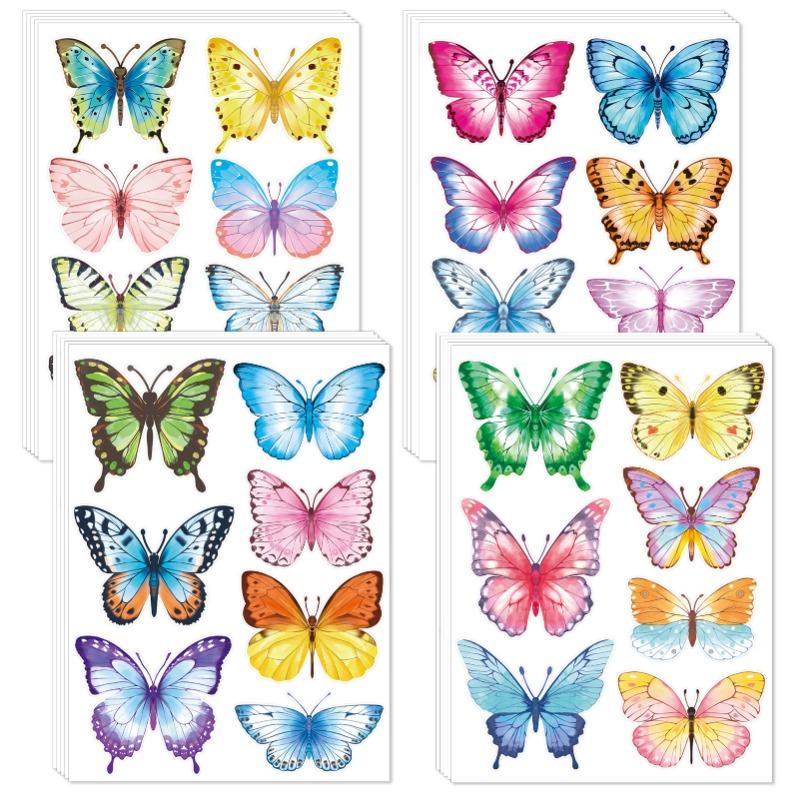 Самоклеящиеся наклейки на стену с изображением мультяшной бабочки для украшения дома, фона для детской комнаты, сделай сам