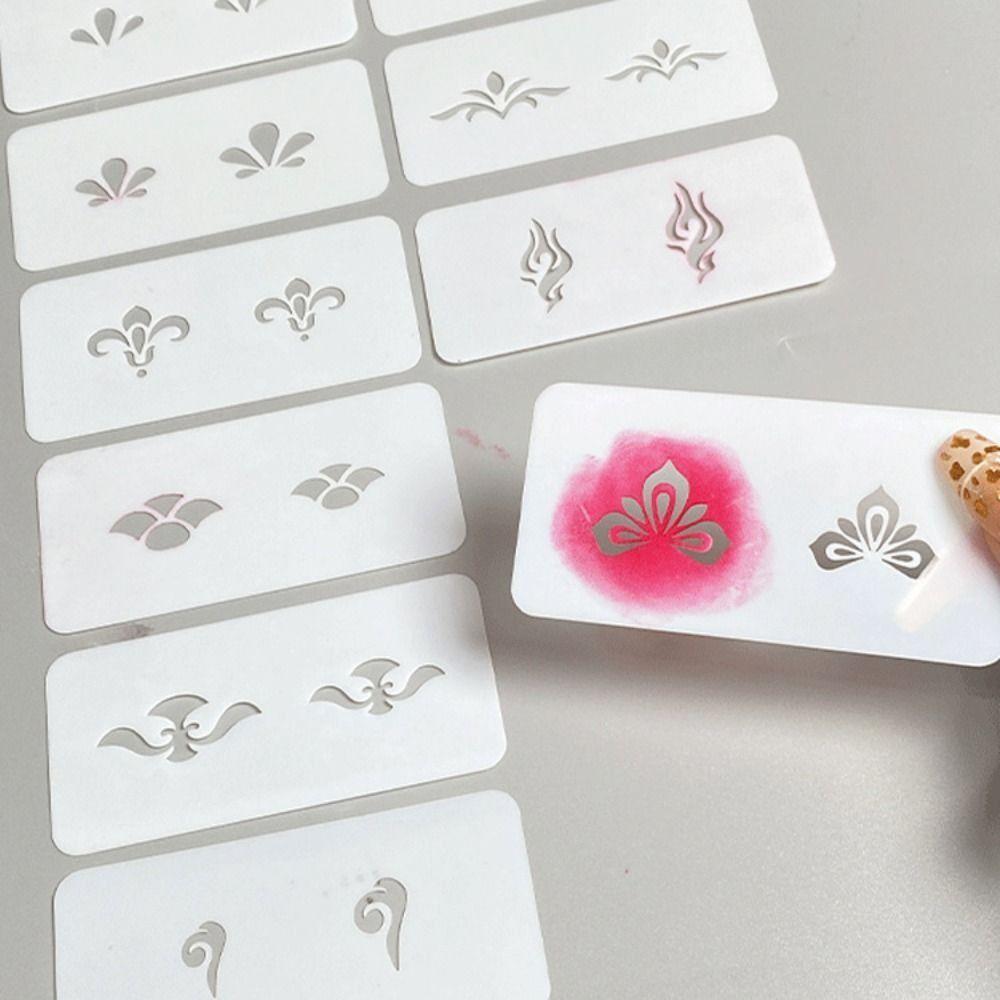 DIY цветы временные татуировки трафарет лоб боди-арт живопись трафарет руки руки ноги