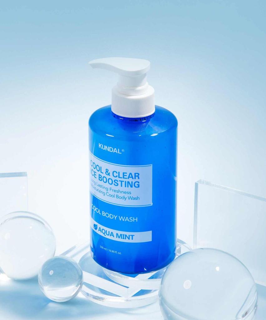 Освежающий и бодрящий гель для душа Cool & Clear Ice Boosting Cool Body Wash Аква Мята 500 мл 2 шт.