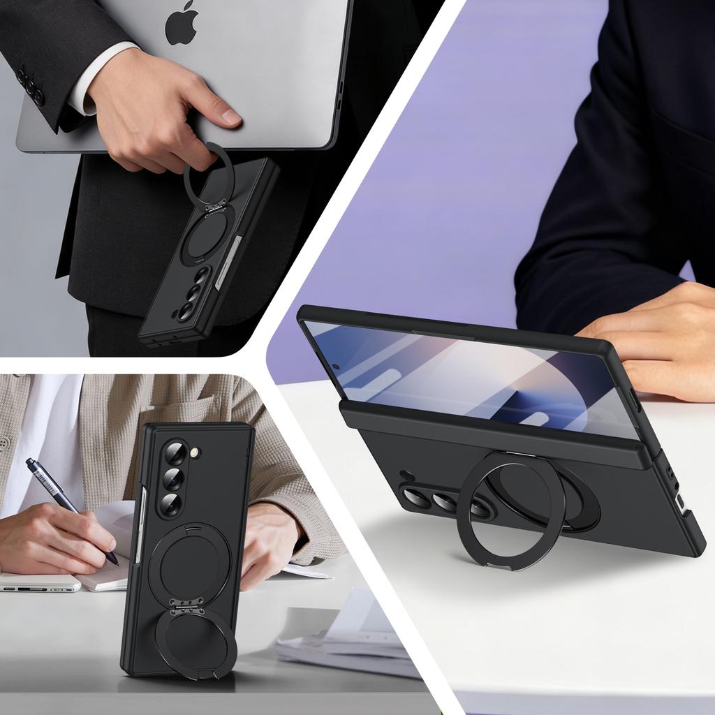 Магнитный держатель-кольцо Чехол с полной защитой для Samsung Galaxy Z fold8 ultra Fold7 Fold6 5G Fold 8 7 6 5 Fold5 Защита шарнира