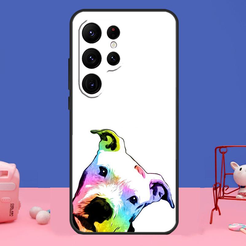 Pit Bull Lovely Pet Dog Pitbull Case For Samsung Galaxy S23 S22 S24 Ultra S8 S9 S10 Plus Note 10 20 Ultra S20 S21 FE Cover