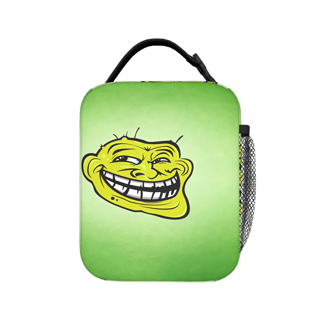 Мем Trollface Сумка-ланч для ребенка Графический дизайн Ланч-бокс Сумка-холодильник для пикника Портативная Термосумка из Оксфорда