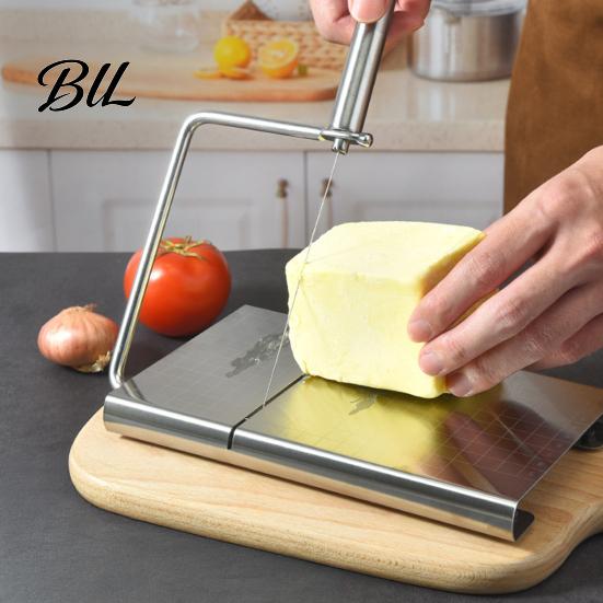 Butter Slicing Tool Cheese Slicer with Stainless Steel Cutting Board And Adjustable Wire Cutter Professional Multi-Purpose Kitchen Daily Cooking