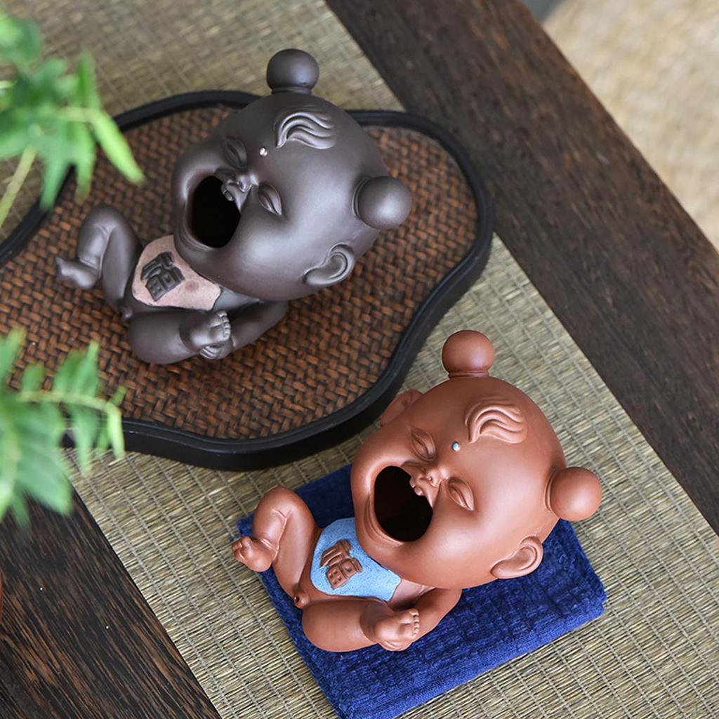 Керамическая китайская фигурка для малышей Ton Fu Mini Tea Pet DIY Terrarium Crafts Toddler Statue Accessories