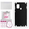 apgo Защитная наклейка для задней и боковых сторон, совместимая с Samsung Galaxy M31, пленка для полного обертывания, фольга, винил - узор Carbon Black