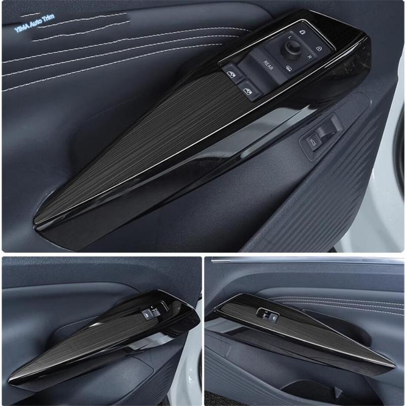 Car Door Handle Holder Window Lift Button Switch Decoration Panel Cover Trim For VW Volkswagen ID.4 ID4 - 2025 Accessories