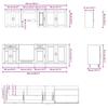 8 Piece Kitchen Cabinet Set Porto White Particleboard