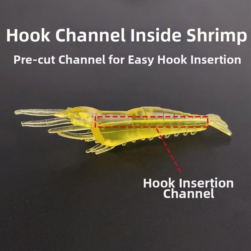5pcs/Set 3.5g/8.5cm Artificial Shrimp Bait PVC Soft Shrimp Lure  Fishing Accessories