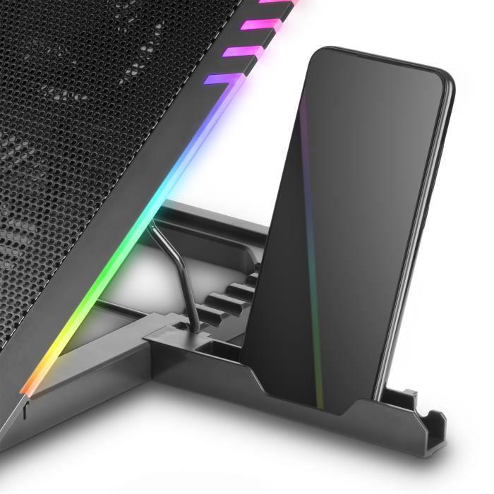 Refroidisseur PC - Mars Gaming - MNBC5 - 17,3'' - 6 Ventilateurs - Éclairage ARGB