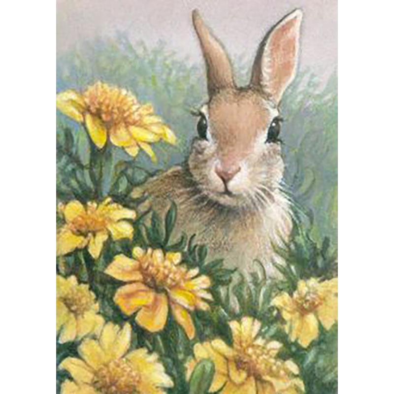 Кролик DIY 5D алмазная живопись полная круглая дрель животное живописная Алмазная вышивка набор крестиков настенное искусство домашний декор подарок