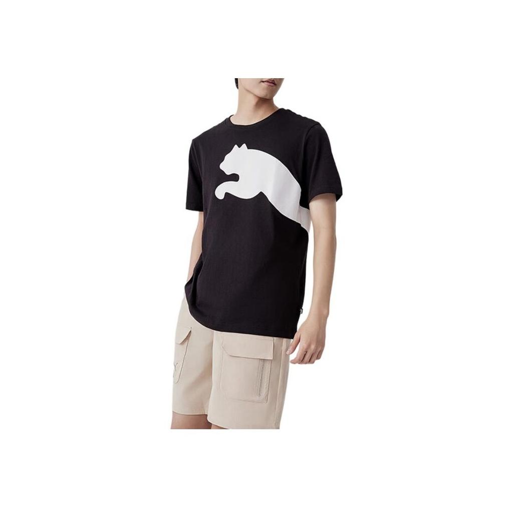 Puma Футболка с круглым вырезом и логотипом, повседневная, мужская, черная 678086-01