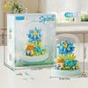 HUIQIBAO MOC Flower Display Box Micro Building Block DIY Mini Flower Mini Diamond Model Brick Toy for Children Desk Decoration