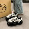 Fashion Women's Sneakers Casual Height Increasing White Shoes Fashion Lace Up Comfortable Breathable Sneakers Platform Femme
