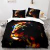 Lion Duvet Cover Set 3D Print Wild Animals Colourful King Queen Size For Kids Teens Adults Bedding Set Polyester Comforter Cover