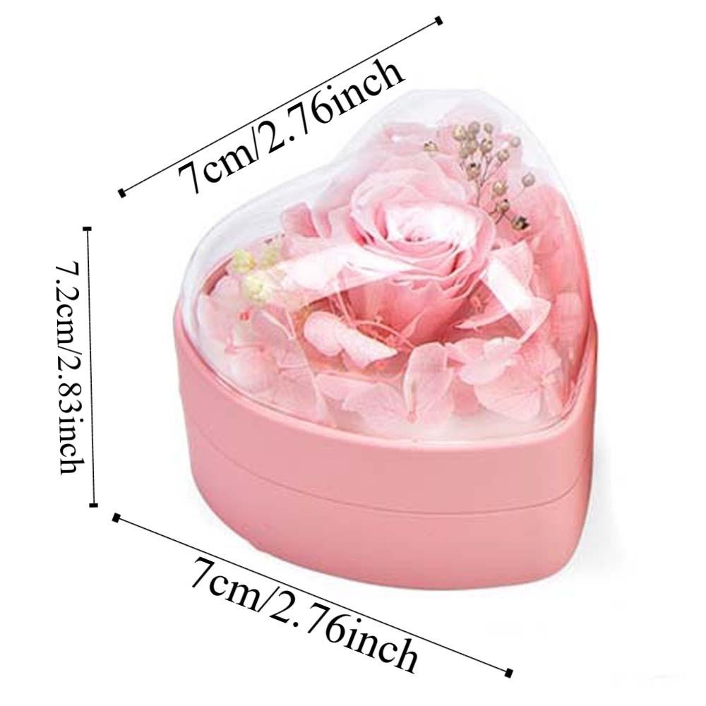 Composite Paper Ring Display Case Acrylic Jewelry Organizer Portable Heart Ring Box  Wedding