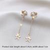 1Pair Fashion Long Tassel Ear Clip Trendy Korean Style Dangle Earring Without Ear Holes For Women Sweet Cute Clip On Ear Jewelry