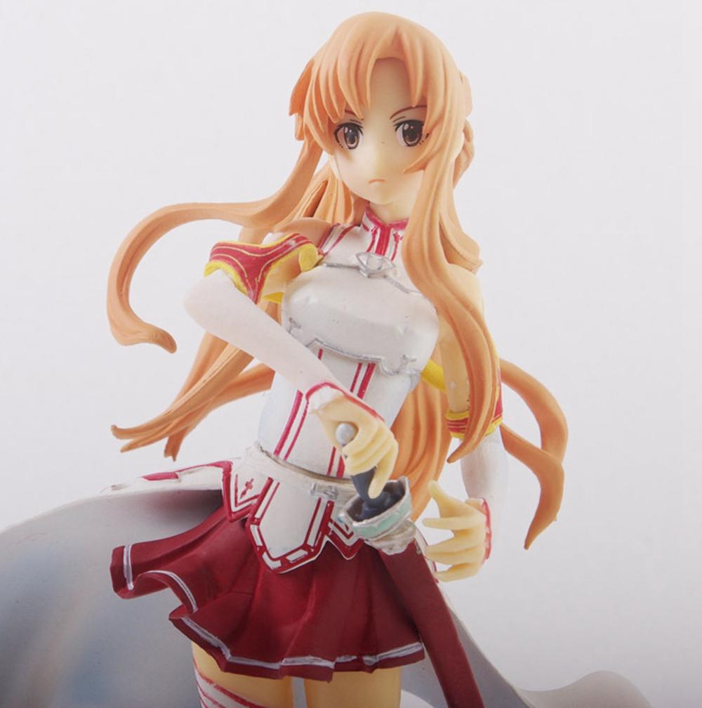 16см Аниме Sword Art Online Асуна Фигурка Рыцари Кровавой Лиги Поза для рисования Модель Игрушка Коллекция Подарок Фигурка Действия ПВХ Кукла