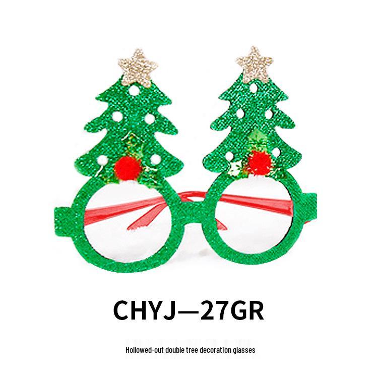 Креативные рождественские очки - Санта, Снеговик, Рога для взрослых и детей