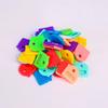 8pcs Colorful Plastic Key Covers Set for Easy Identification with Round and Semi Round Shapes In Vibrant Colors