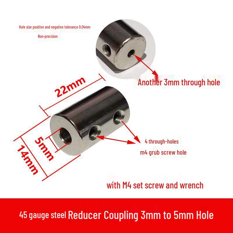 Steel Motor Shaft Coupling Adapter for 3/4/5/6/8/10/12mm Shafts