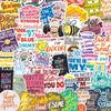 50 шт. Мотивационные английские граффити-наклейки со слоганами для DIY-тетрадей и чемоданов