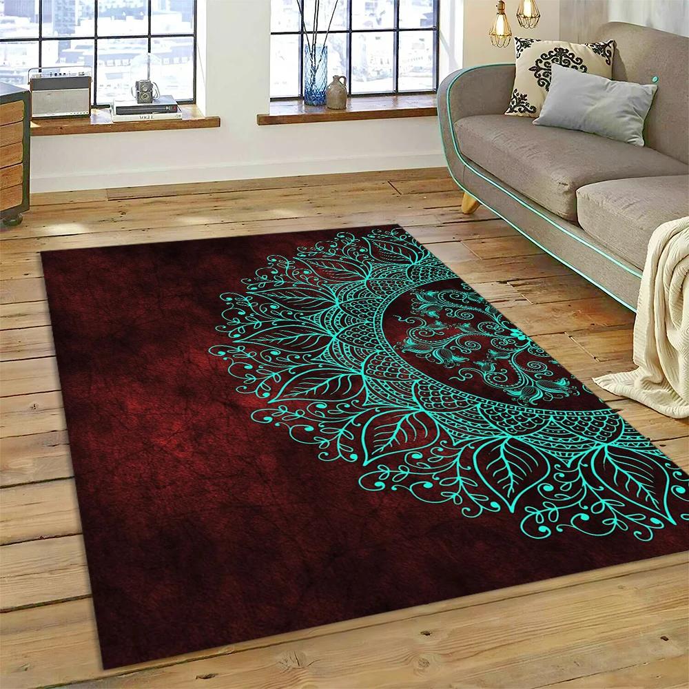 Bohemia Meditation Mandala Flower Carpet Rug for Home Living Room Bedroom Sofa Doormat Deco Mat