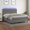 VidaXL Slatted Bed Base with Mattress and LED, Upholstered Bed, Double Bed, Adult Bed for Interior Bedroom, 3135134