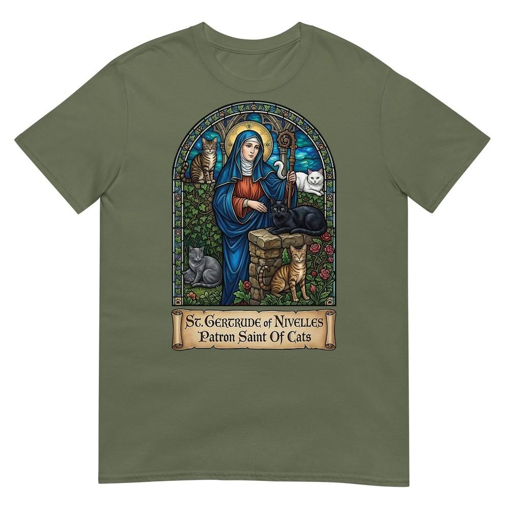 St Gertrude Of Nivelles Patron Saint Of Cats TShirt