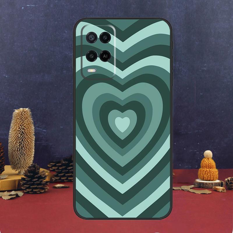 Цветной Чехол Сердце Круг Любовь Для OPPO A54 A74 A94 A98 A78 A79 A16 A76 A96 A5 A9 A17 A77 A15 A52 A72 A53 A57S