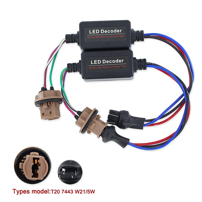 Caubus Resistor 1156 P21W PY21W T20 7440 7443 LED Turn Signal Day reverse Brake Fog lights Load Error Free No Flickering Decoder