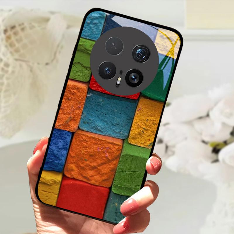Чехол для Honor Magic 8 8Pro Роскошный Модный Закаленное Стекло Задняя Крышка Телефона Для Honor Magic8 Чехол Защита Камеры Корпус Чехол