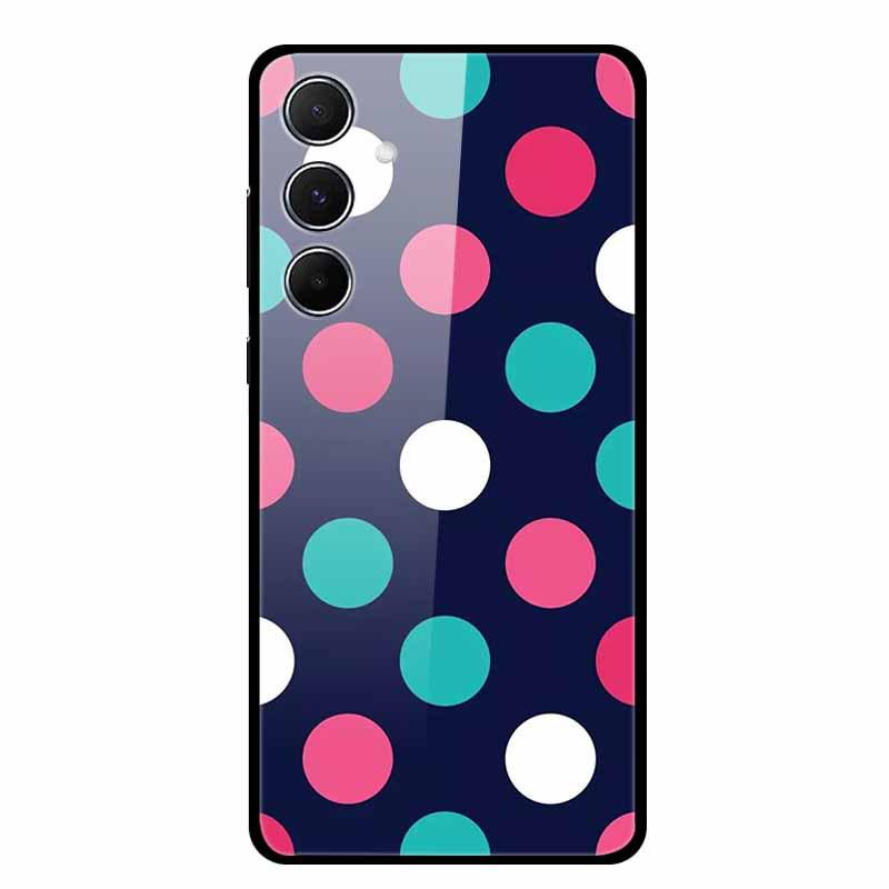 Tempered Glass Phone Case for Samsung A55 5G - Aesthetic Colorful Landscape Pattern