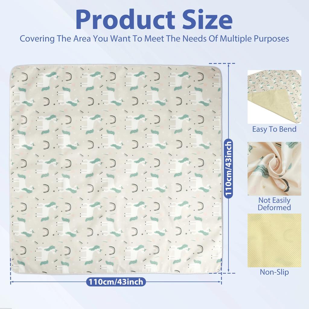 Противоскользящий защитный коврик для пола для детей, под стульчик, водонепроницаемый, моющийся, многофункциональный, милый мультяшный игровой коврик для младенцев