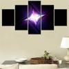 5 Pieces Canvas Wall Arts Poster Painting Abstract Neon Glow Fractal Wallpaper Home Decor Picture Printing Living Room Mural