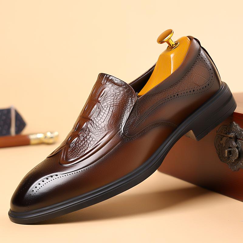 Высококачественные рабочие туфли для поездок на работу, роскошные мужские туфли с острым носком, универсальные мужские повседневные туфли из натуральной кожи со шнуровкой