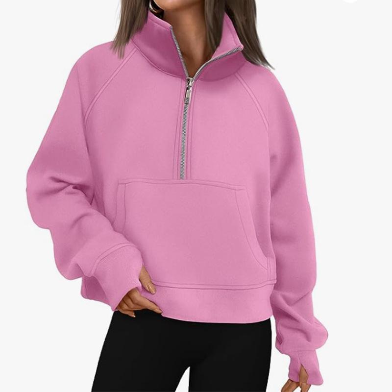 Women's Plus Size Autumn and Winter Loose Jacket Zipper Long Sleeve Sweatshirt