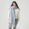 Windowpane Check Muffler - Pale Blue