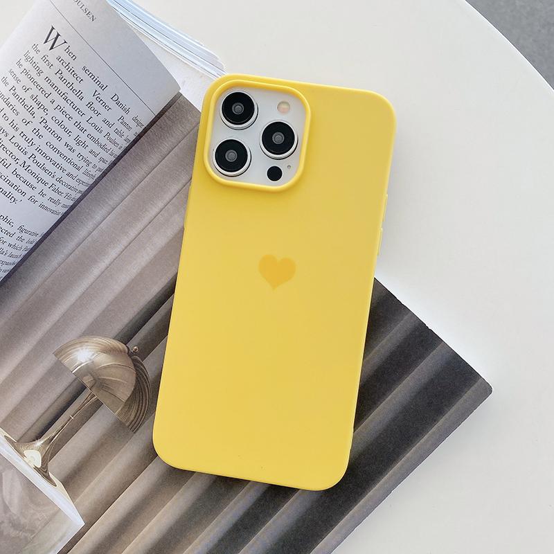 Матовый мягкий чехол TPU с изображением сердца конфетного цвета для iPhone 14 13 12 11 Pro Xs Max 8 7 Plus X Xr SE, матовая задняя крышка, силиконовый чехол