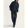 Za2025 Autumn New Women Clothes All-Match Button Denim Lapel Jacket Long Sleeve Outerwear 5252277 400