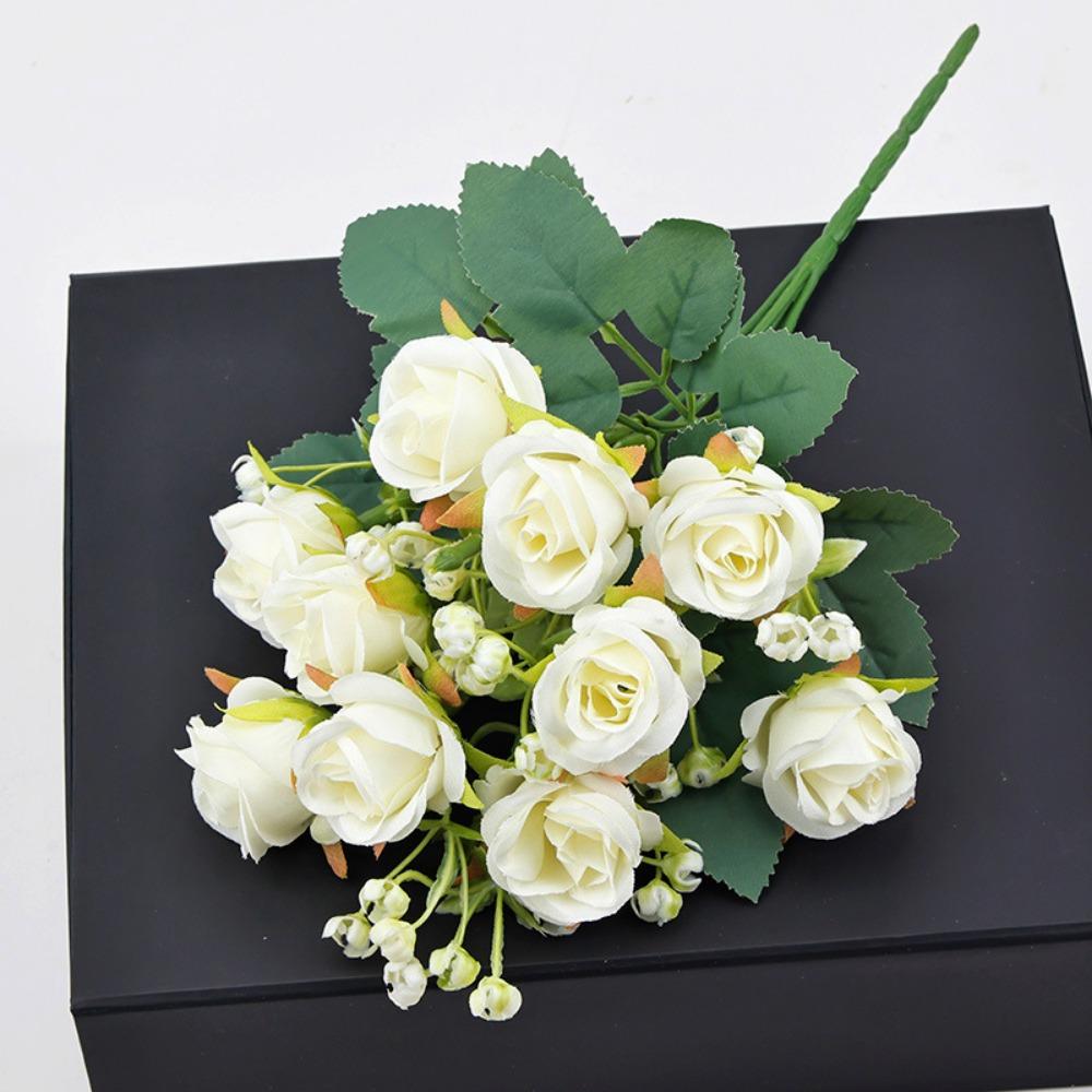 7 Colors Simulated Diamond Rose Flower DIY Party Decoration Festival Supplies Vintage Silk Rose Small Artificial Rose Flowers